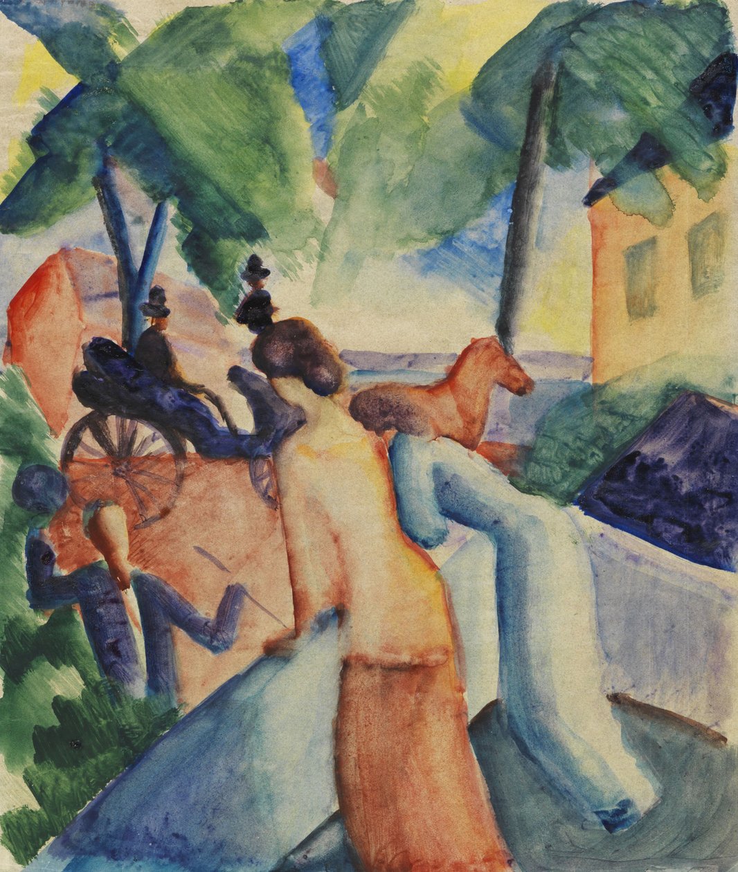 Tervehdys Thun-järvelle, 1913. tekijältä August Macke