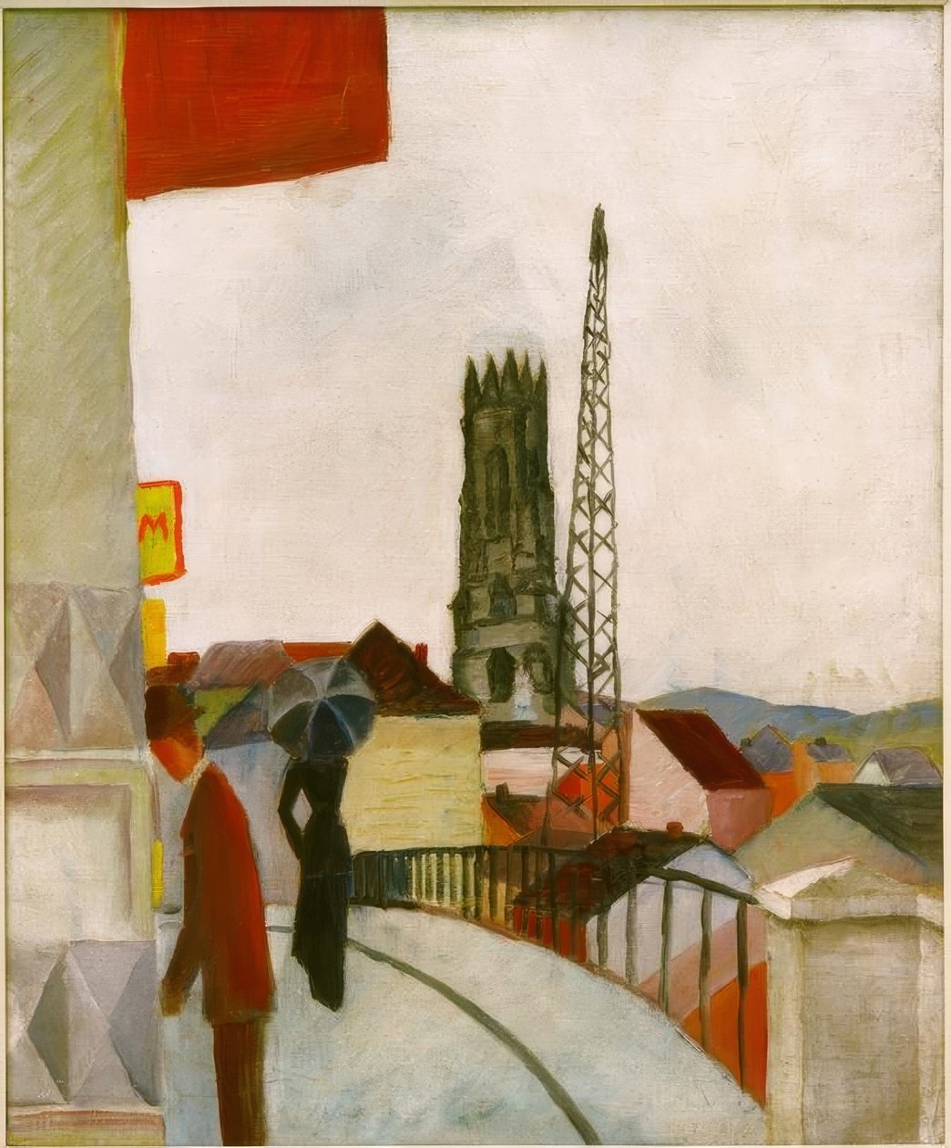 Kathedrale zu Freiburg in der Schweiz tekijältä August Macke