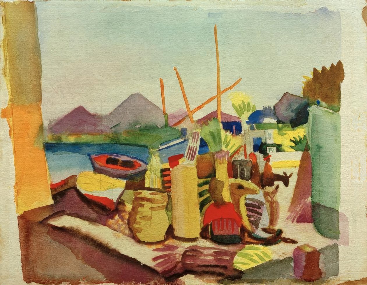 Landschaft bei Hammamet tekijältä August Macke