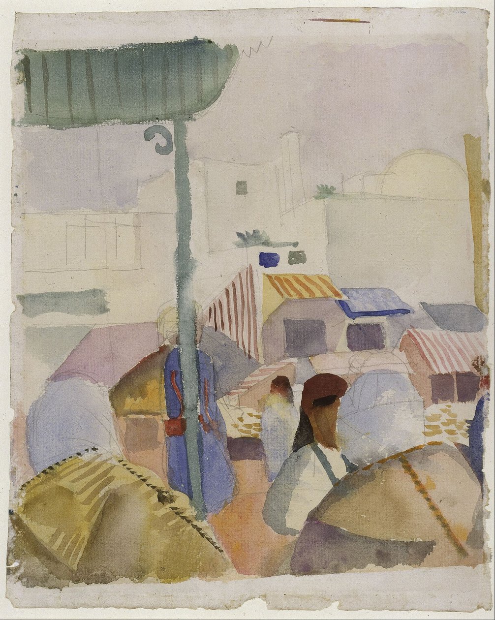 Tunisin markkinat II tekijältä August Macke