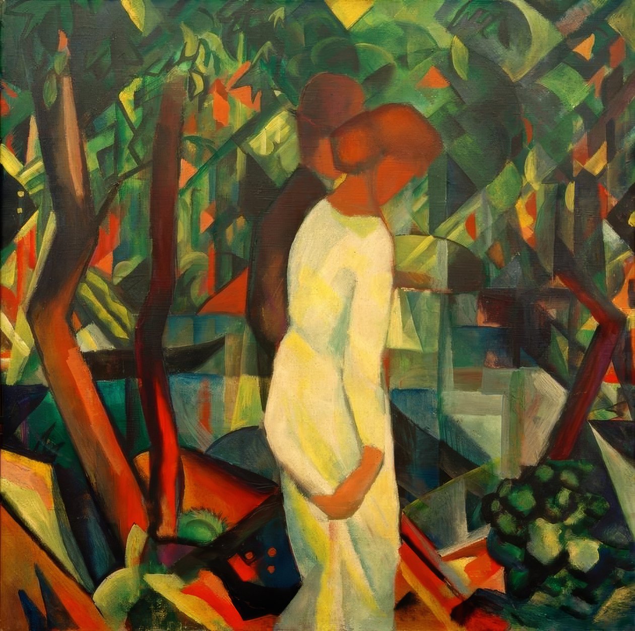 Paar im Wald tekijältä August Macke