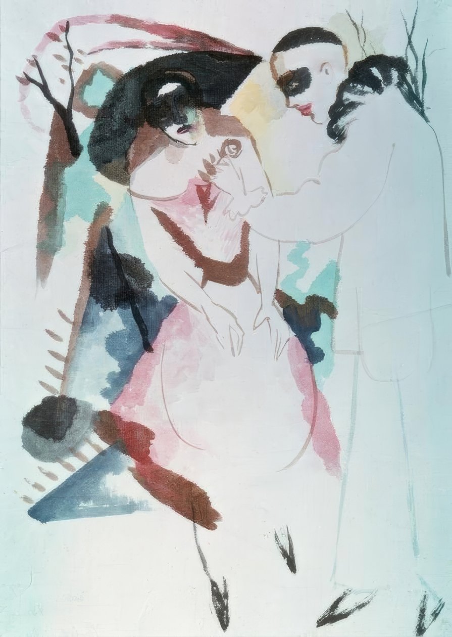 Pierrot ja Dame tekijältä August Macke