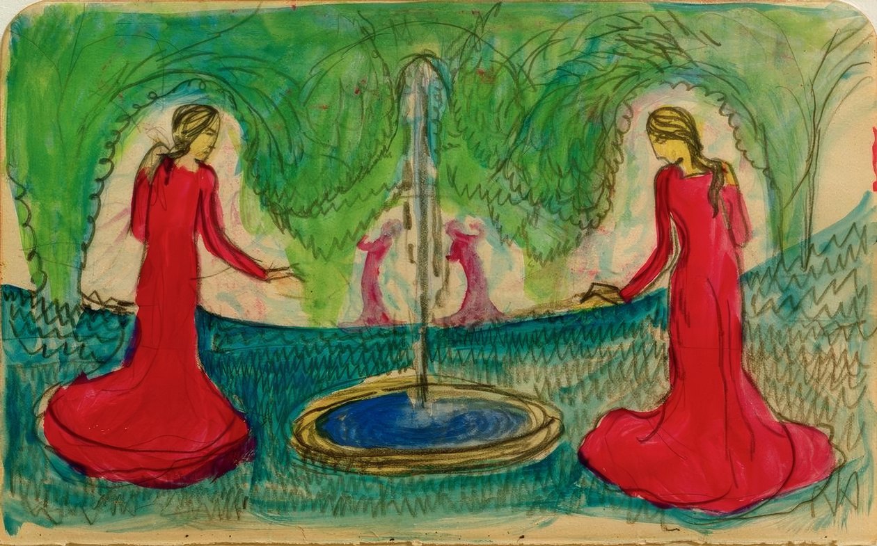 Reigen am Brunnen tekijältä August Macke
