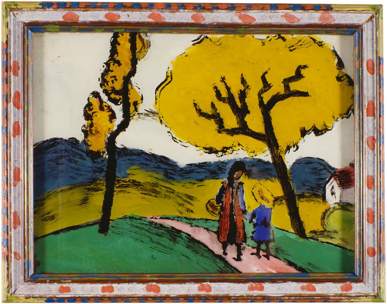 Kaksi tyttöä maisemassa tekijältä August Macke