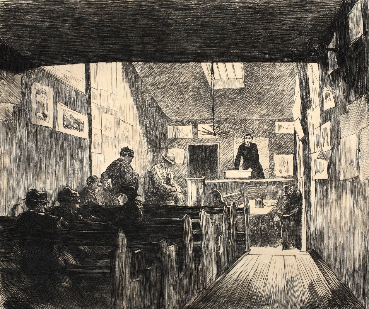 Kuvitus teoksesta "La Rue a Londres", julkaisija G. Charpentier et Cie, 1884. tekijältä Auguste Andre Lancon