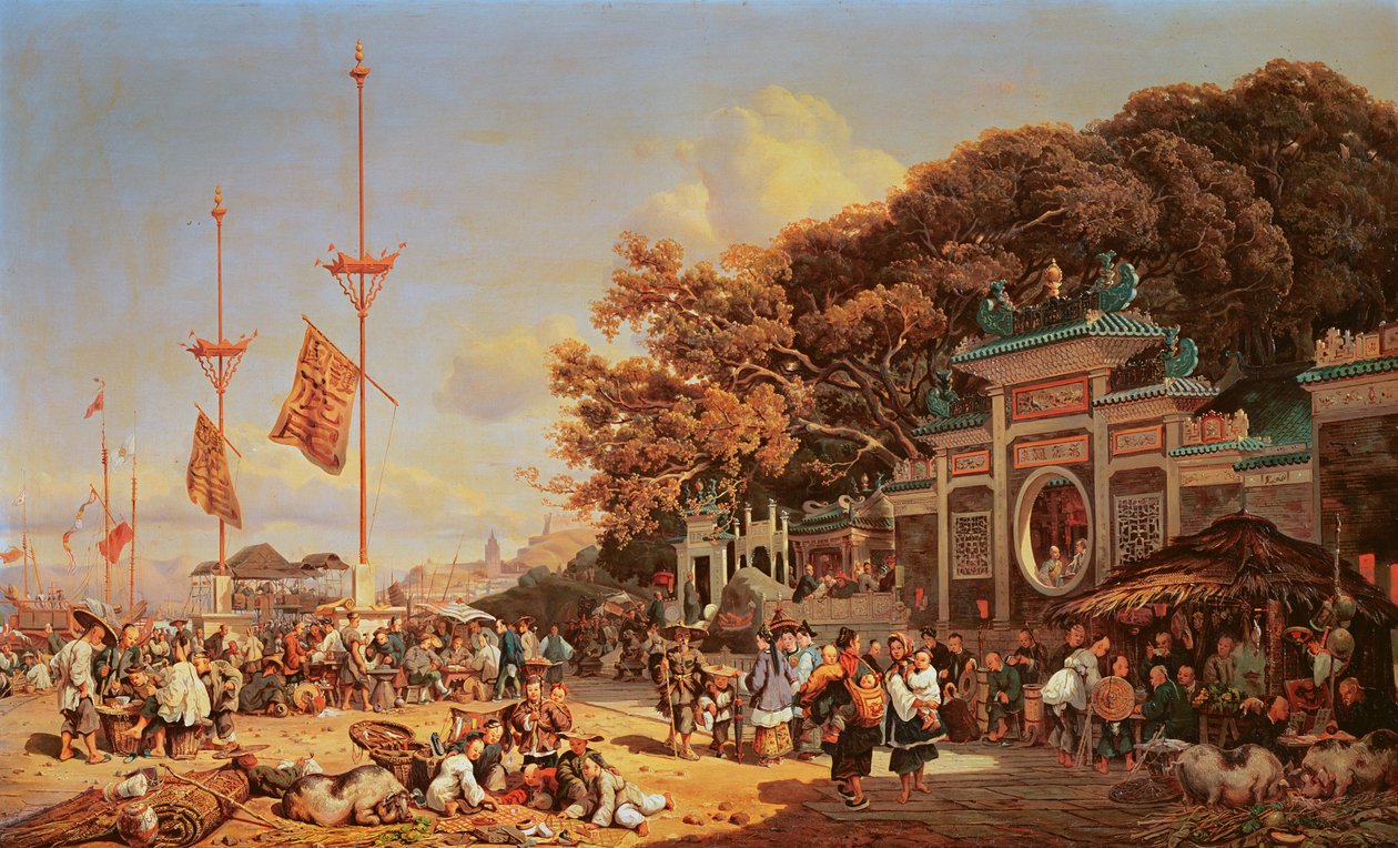 Markkinat Macaossa tekijältä Auguste Borget