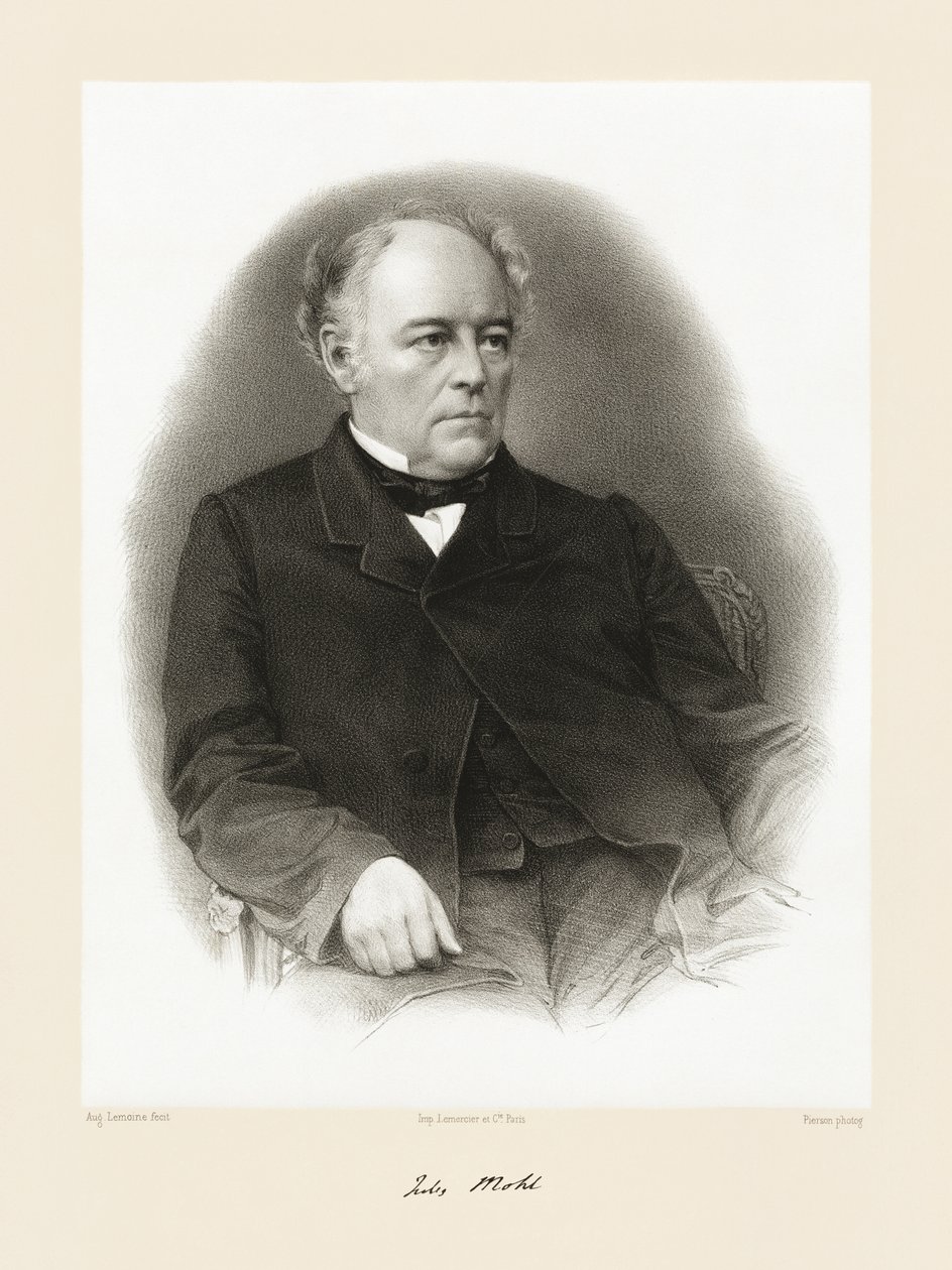 Julius Mohl, 1865-66 tekijältä Auguste Charles Lemoine
