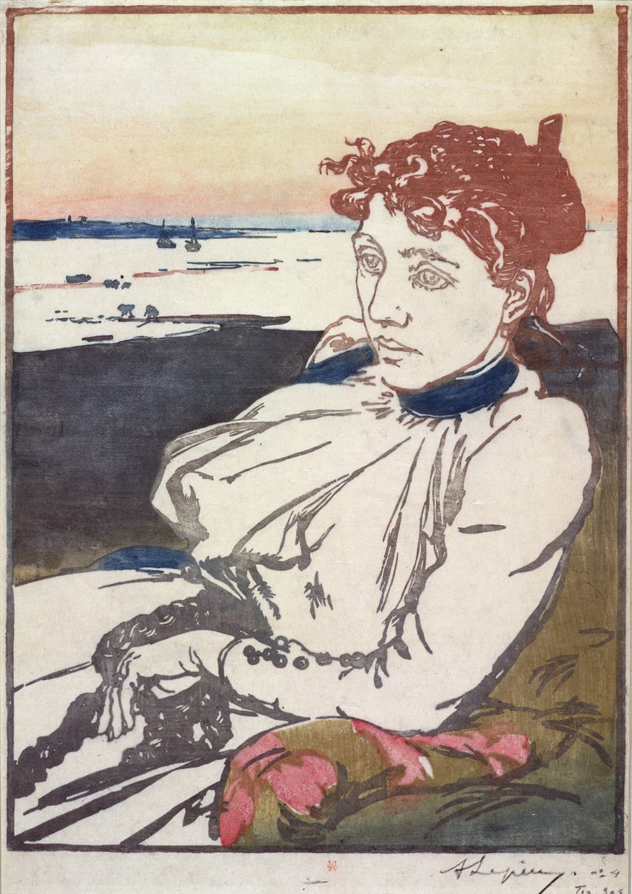 La Convalescante Mme.Lepere, 1892 tekijältä Auguste Louis Lepère