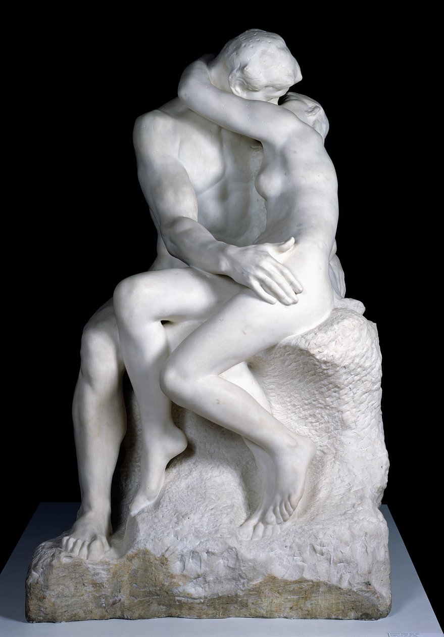 The Kiss, 1888-98 (marmori) (katso myös 190950) tekijältä Auguste Rodin