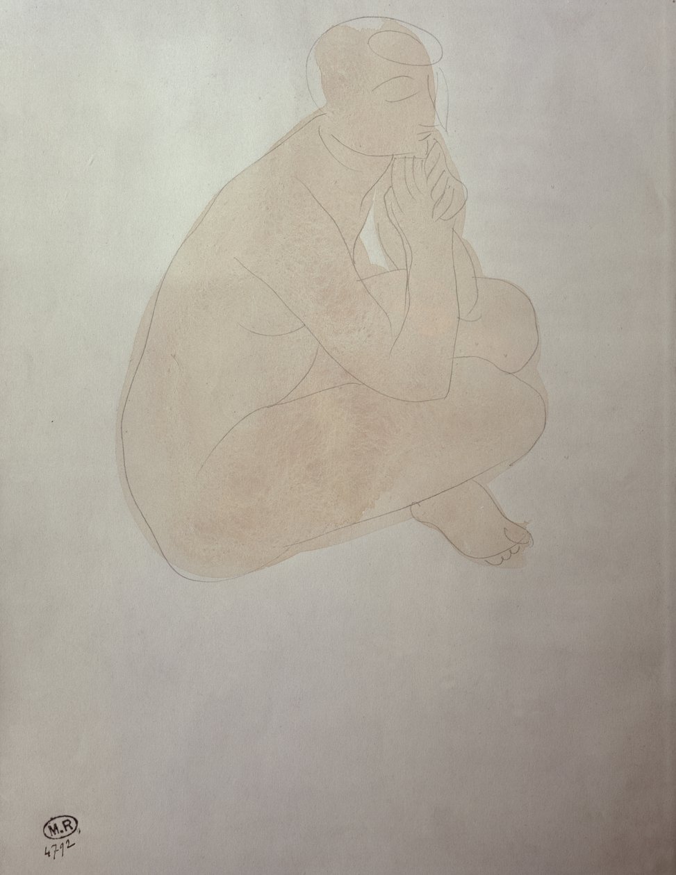 Nainen istuu ristissä tekijältä Auguste Rodin
