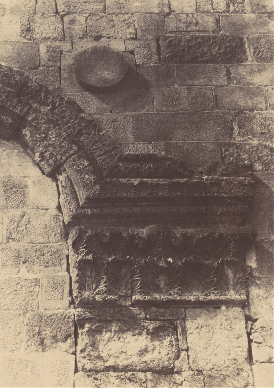 Jerusalem. Temppelin aitaus. Kultaisen portin yksityiskohdat tekijältä Auguste Salzmann