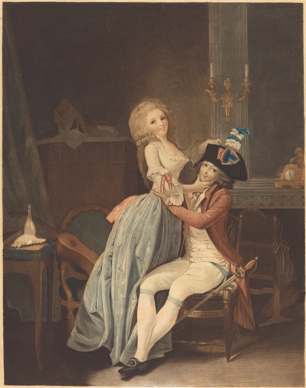 Kansallinen kokardi tekijältä Auguste Claude Simon Legrand after Louis Léopold Boilly