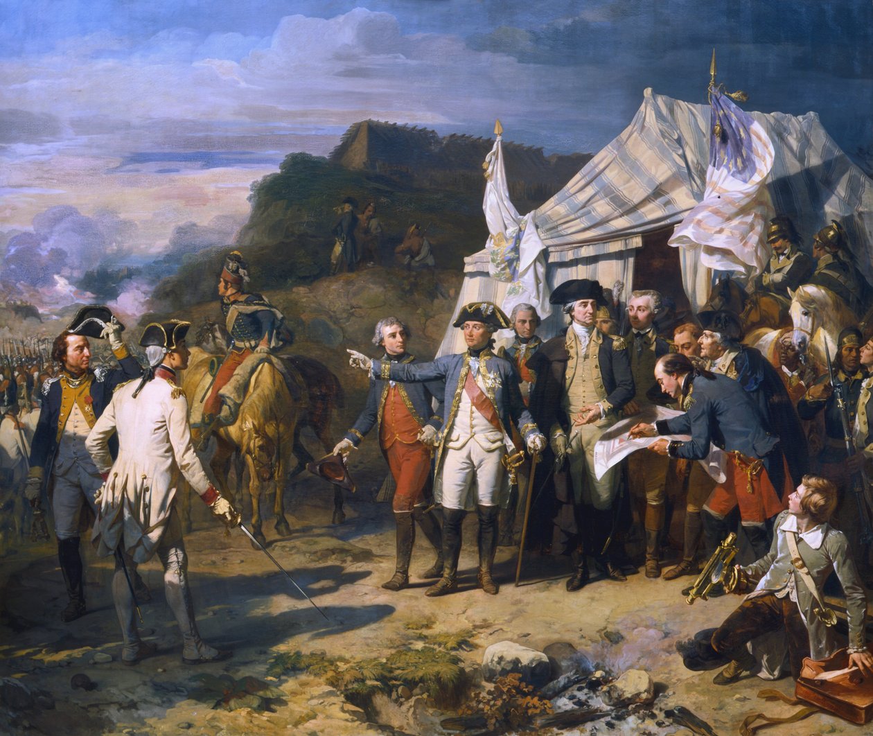 Yorktownin piiritys, 1781 c1836 tekijältä Louis Charles Auguste Couder