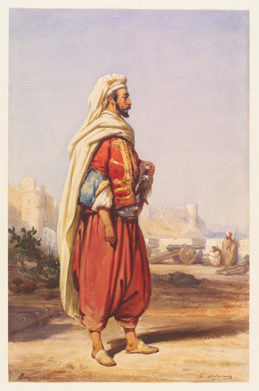 Marokkolainen amir tekijältä Auguste Delacroix