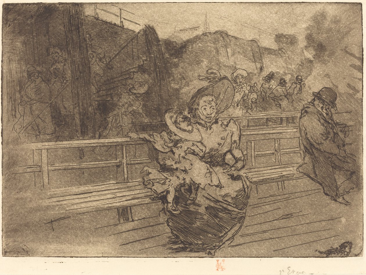 Lähtö Greenwichiin (Depart pour Greenwich) tekijältä Auguste Lepere