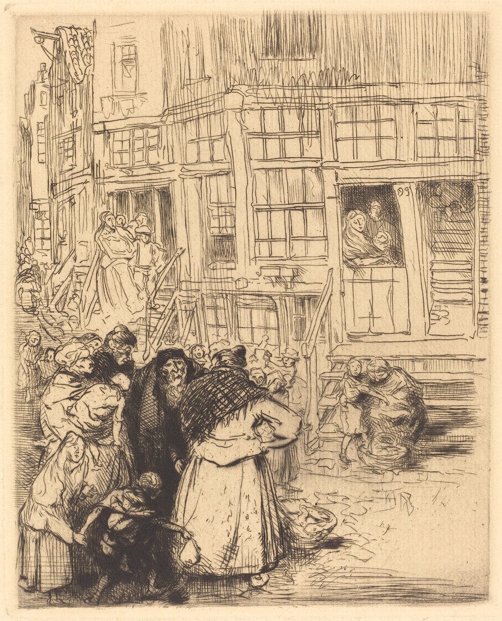 Amsterdamin juutalaiskortteli. tekijältä Auguste Lepere