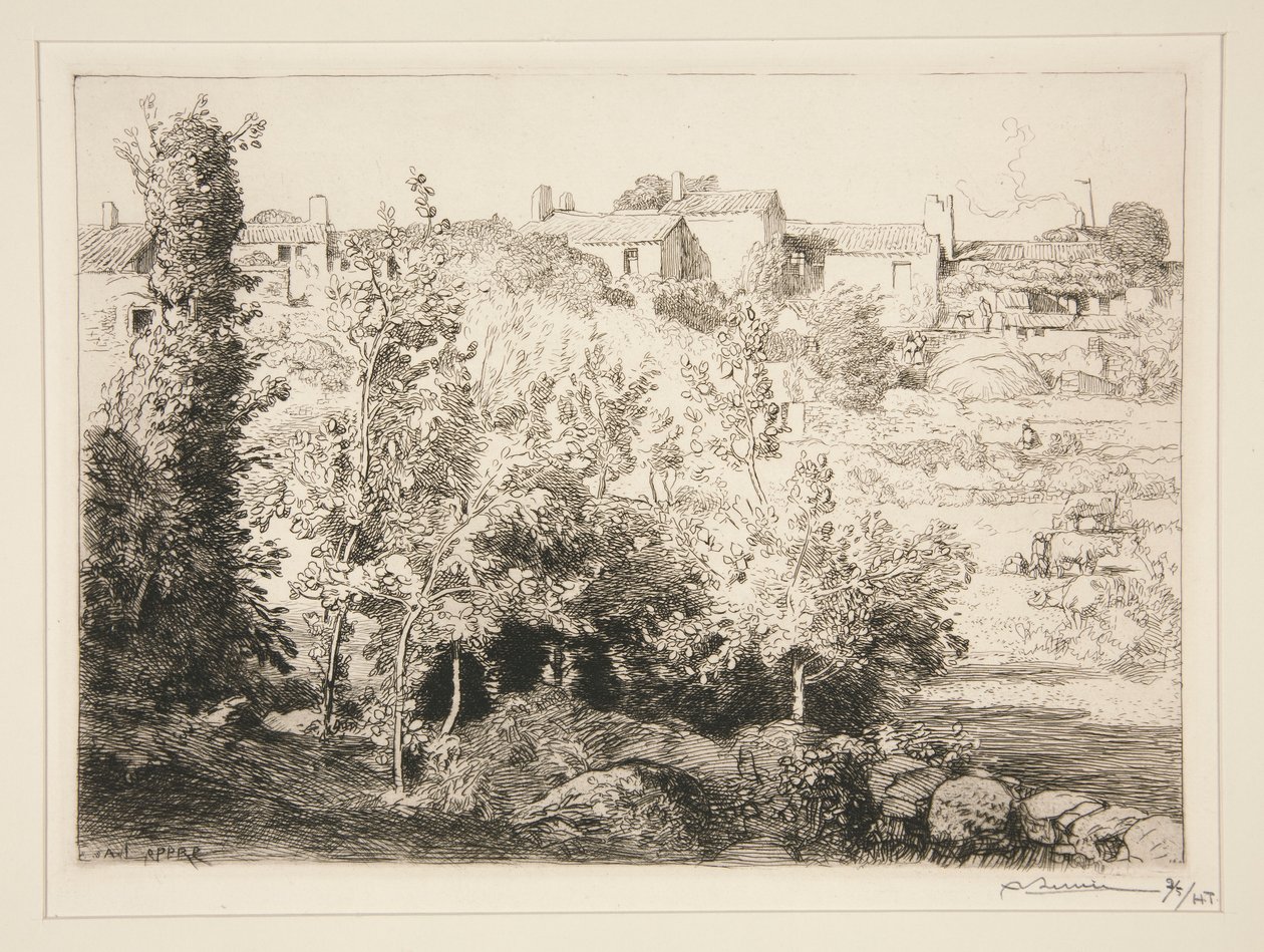 La Meulen kylä (saari tekijältä Auguste Lepere