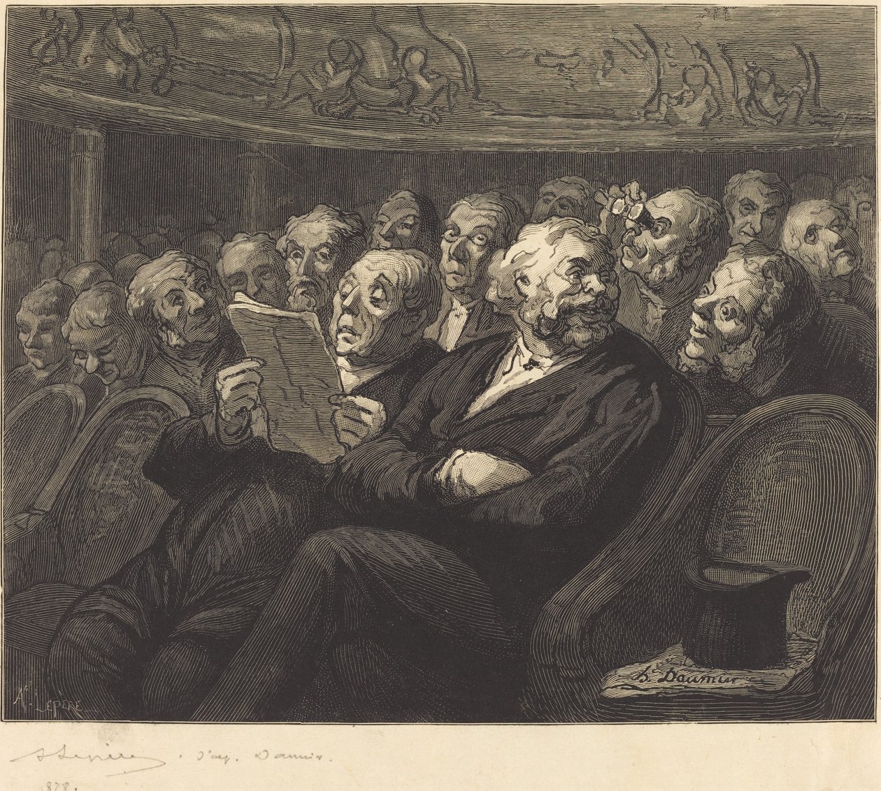The Orchestra Seats, 1878. tekijältä Auguste Lepere