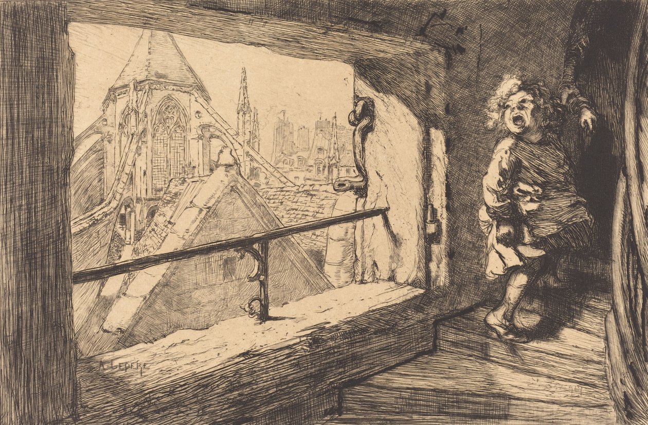 Saint-Severinin katot, 1889. tekijältä Auguste Lepere