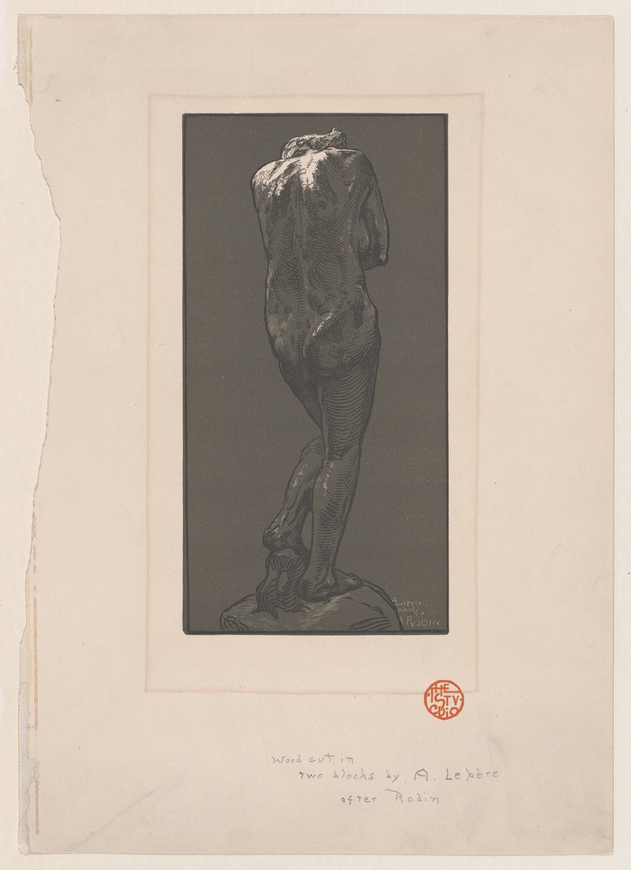 Alastonpatsas takaa katsottuna, n. 1902. tekijältä Auguste Lepere