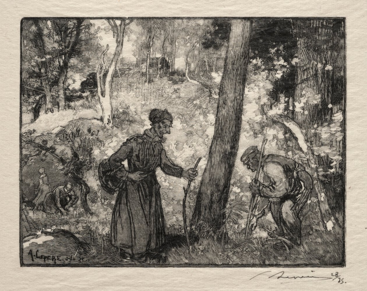 Au Rocher Bernard. tekijältä Auguste Louis Lepère