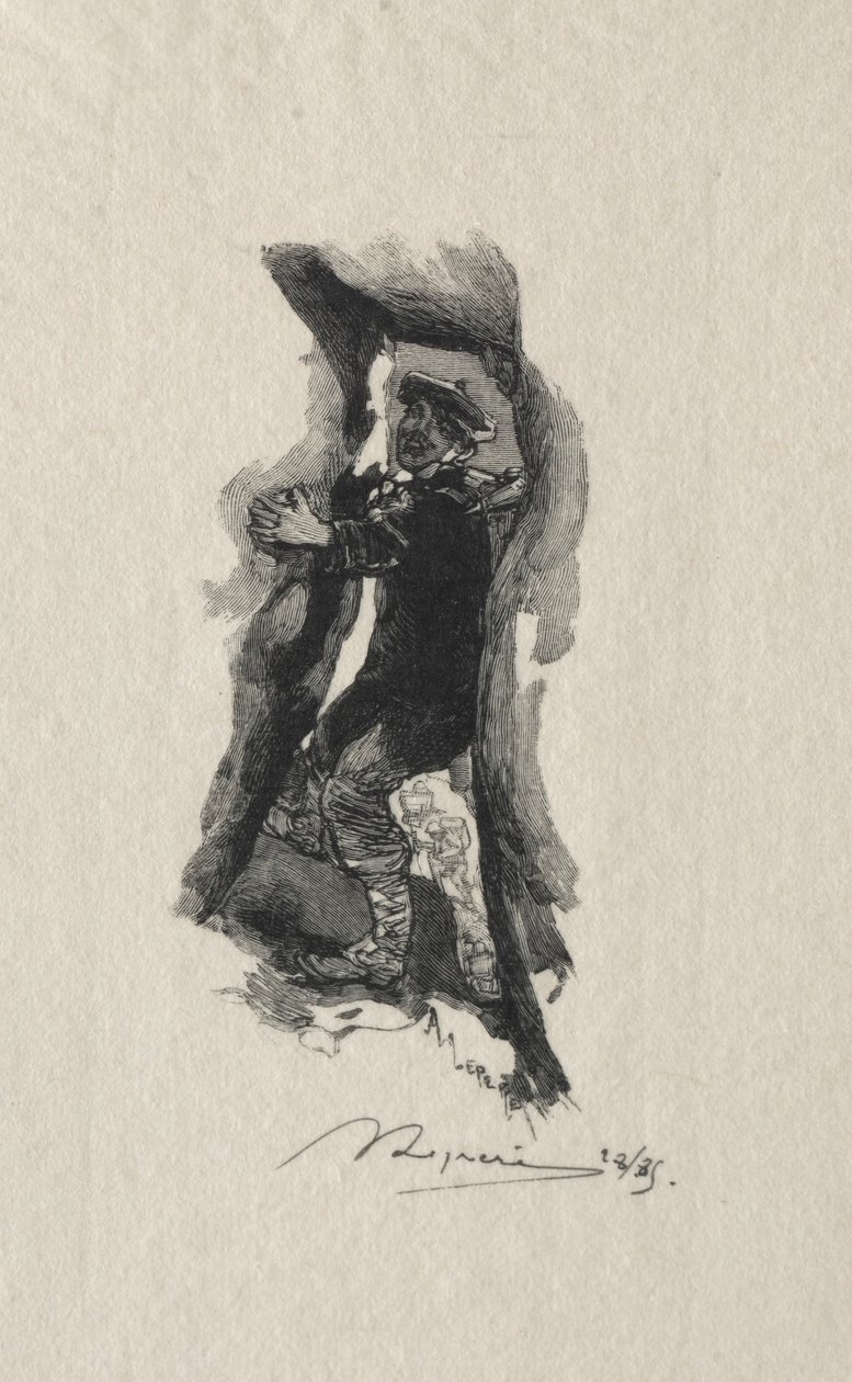 Sept-Cavernesin saasteessa. tekijältä Auguste Louis Lepère