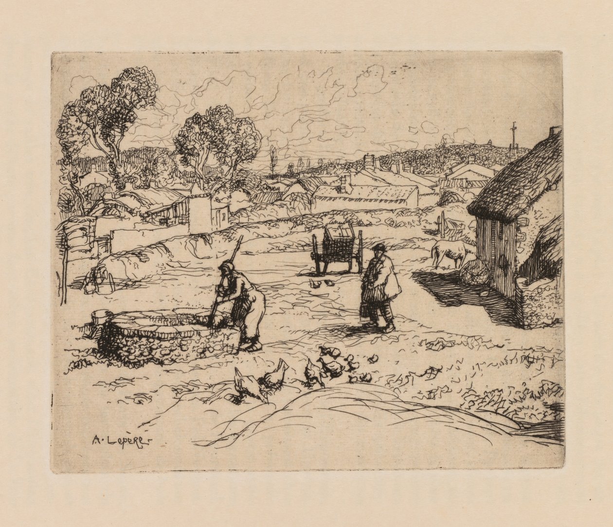 Auguste Lepère: La Masure (Vendèe) tekijältä Auguste Louis Lepère