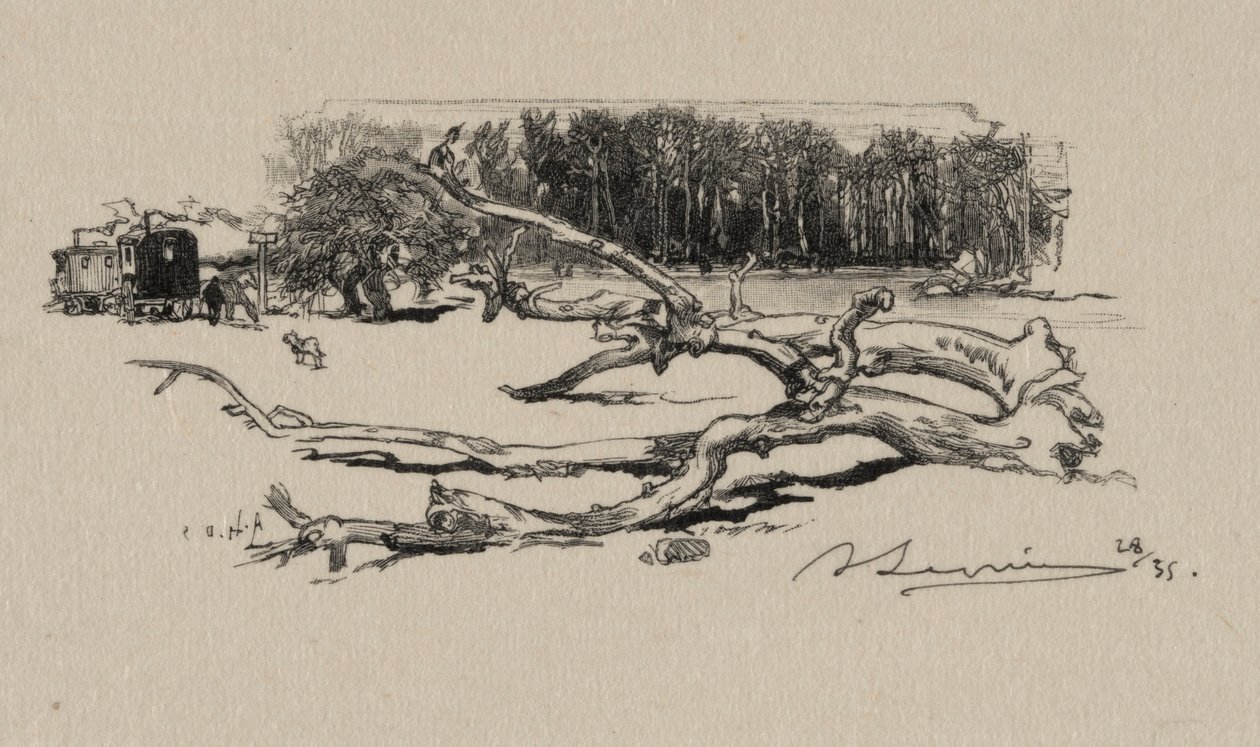 Carrefour de lEpine, 1887. tekijältä Auguste Louis Lepère
