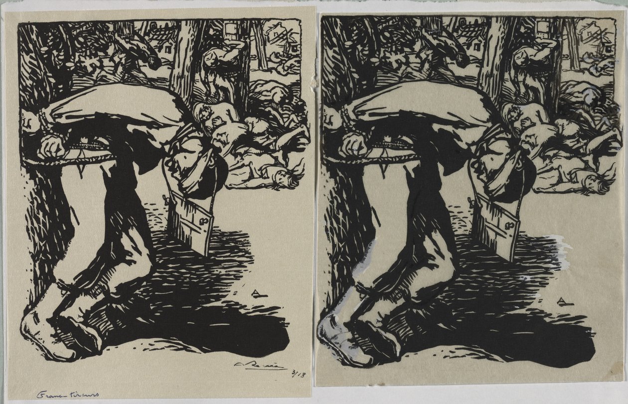 Snipers, 1914. tekijältä Auguste Louis Lepère