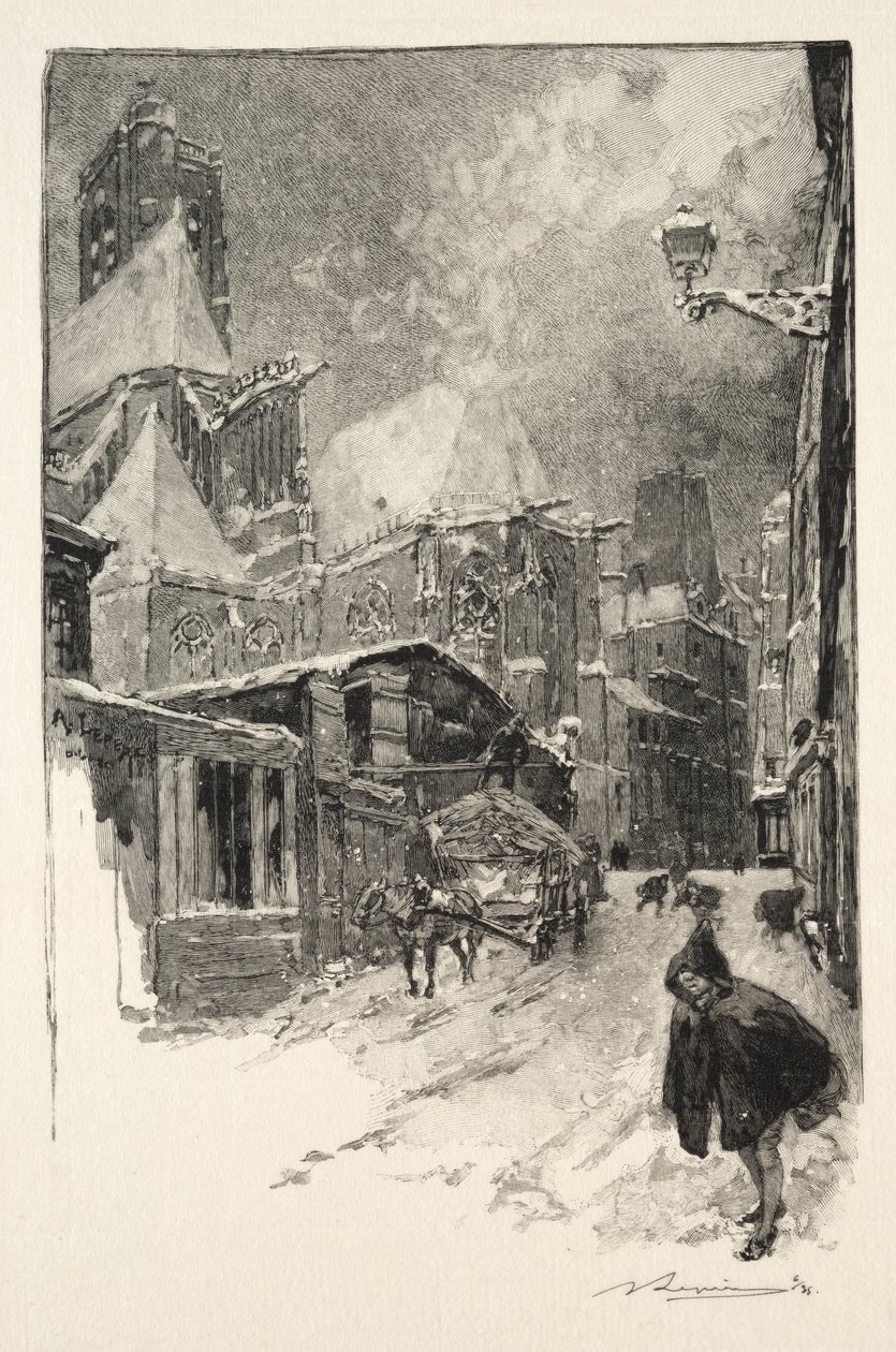 Rue des Barres, 1886. tekijältä Auguste Louis Lepère