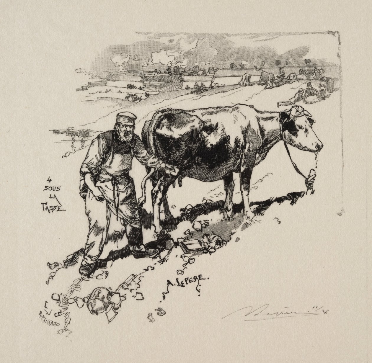 Maitokauppias. tekijältä Auguste Louis Lepère