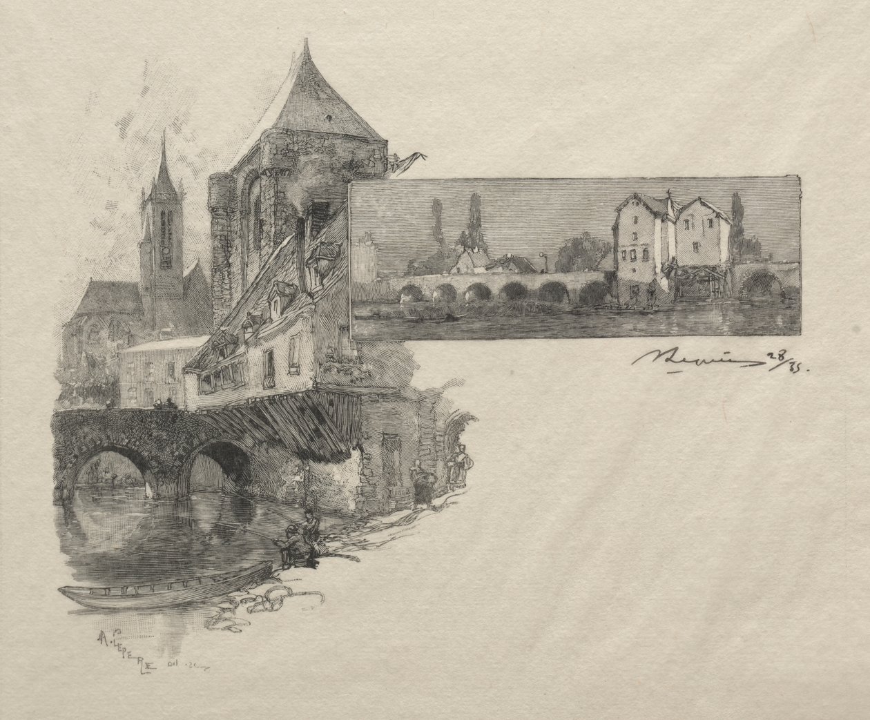 Moret - Tan mylly tekijältä Auguste Louis Lepère