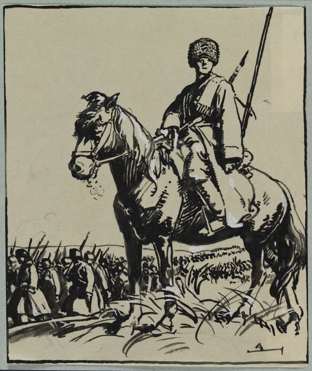 Kasakkaupseeri, 1914. tekijältä Auguste Louis Lepère