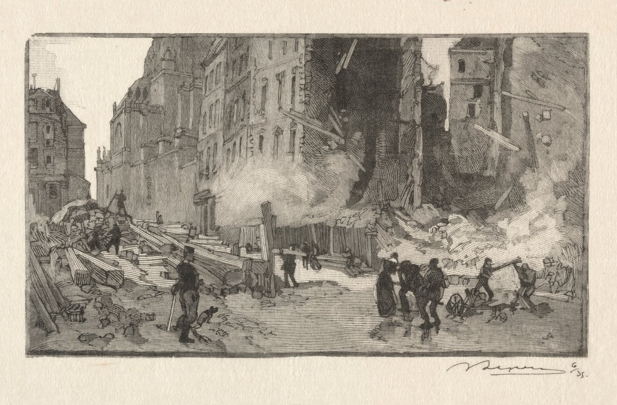 Place Gerson ja Rue Restot. tekijältä Auguste Louis Lepère