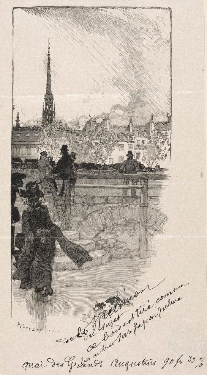 Quai des Grands Augustins tekijältä Auguste Louis Lepère