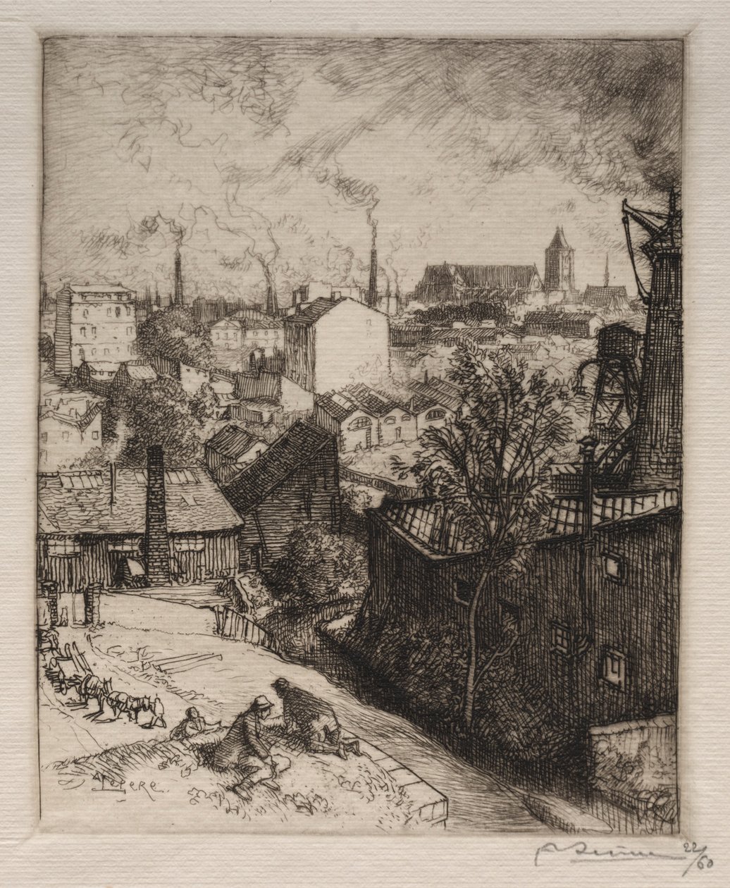 St. Denisin matkamuisto, 1913. tekijältä Auguste Louis Lepère