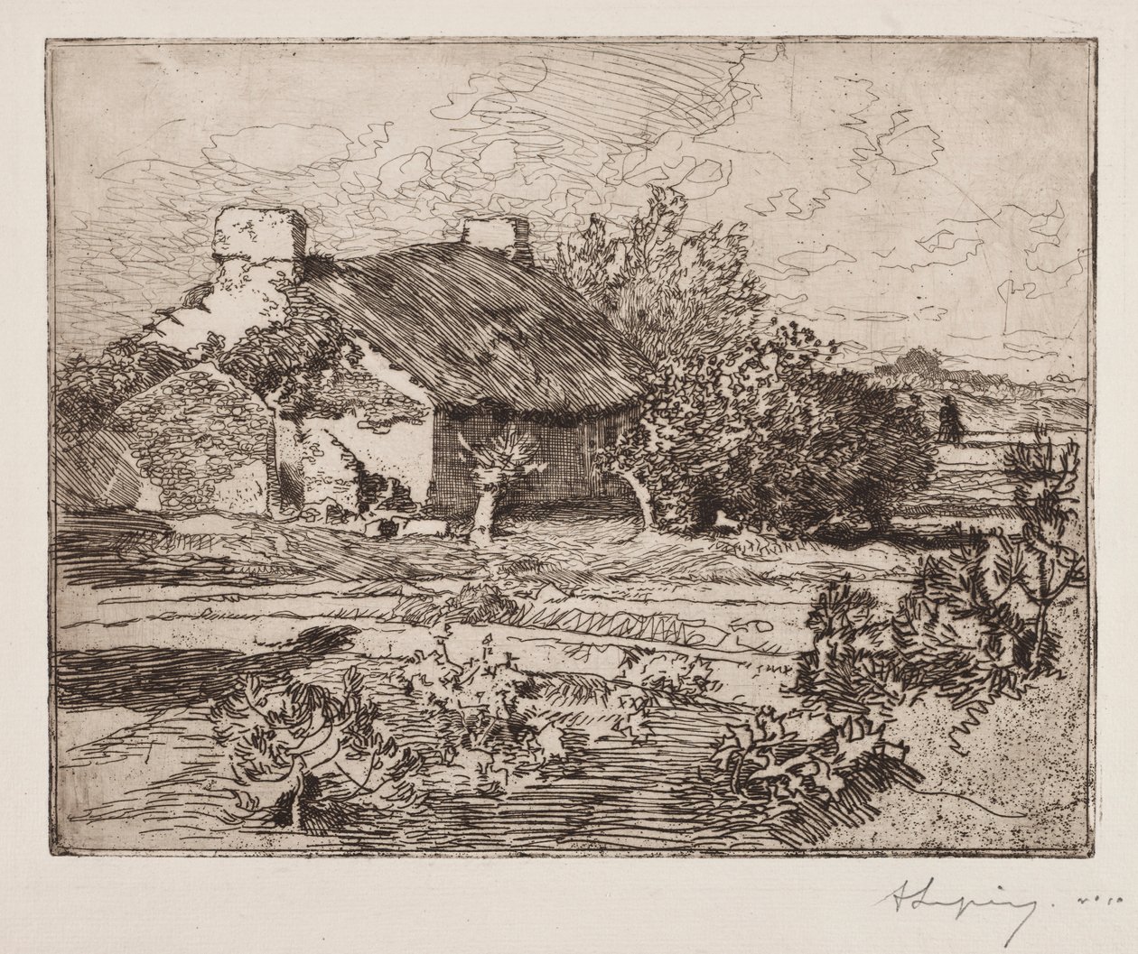 Old Bourrine, House of the Marais, Vendée tekijältä Auguste Louis Lepère