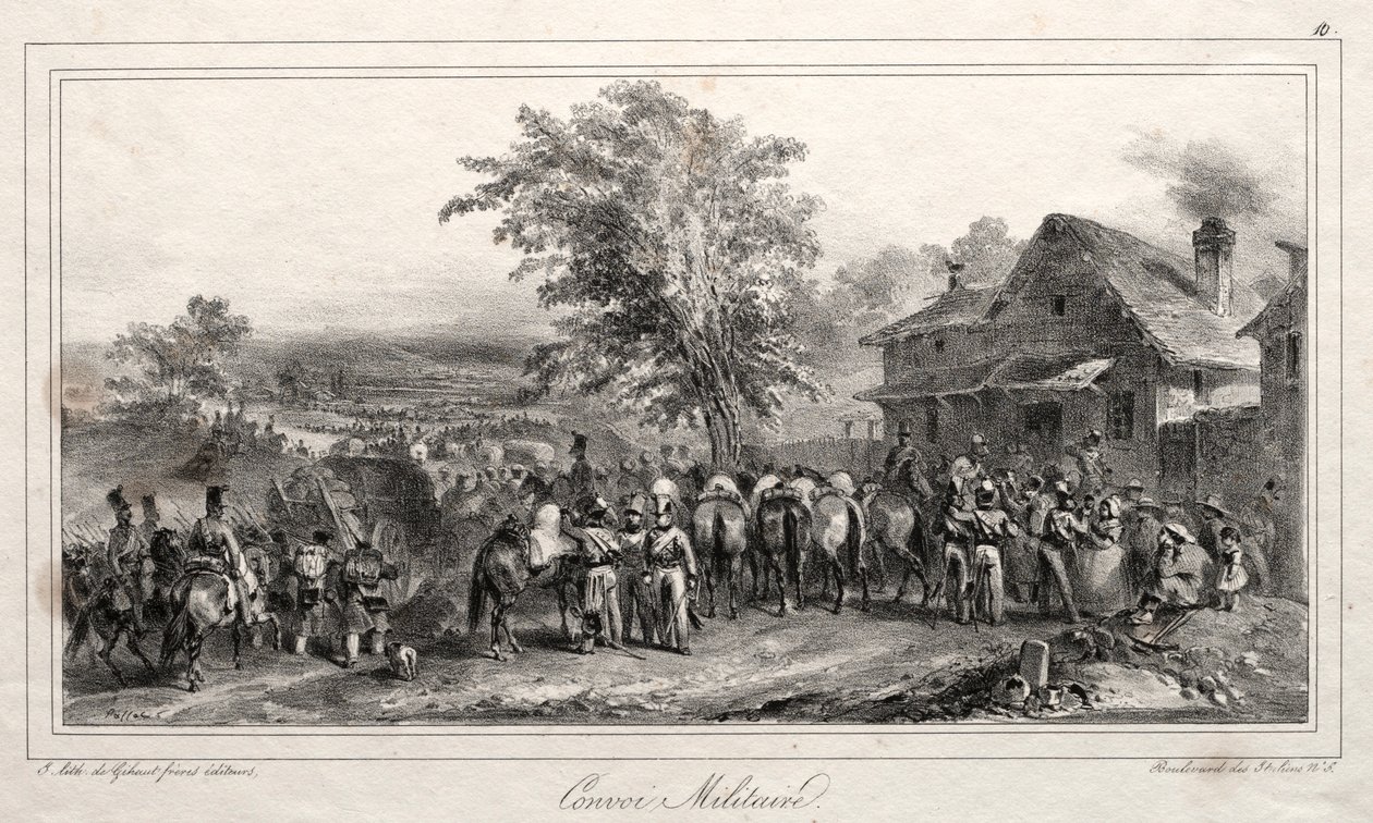 Albumi vuodelle 1831: Sotilassaattue, 1831. tekijältä Auguste Raffet