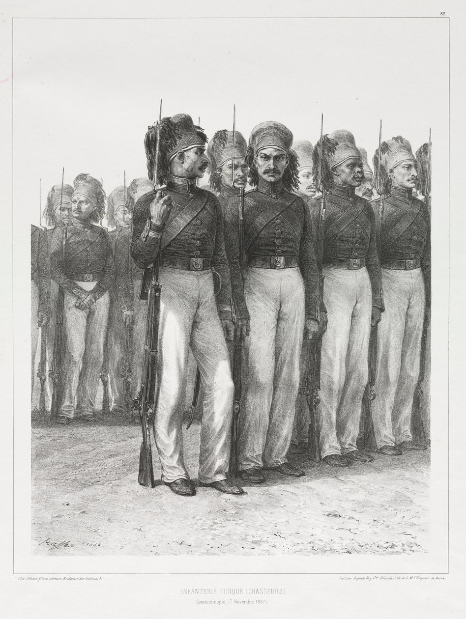 Turkin jalkaväki, Chasseurs, 1837. tekijältä Auguste Raffet
