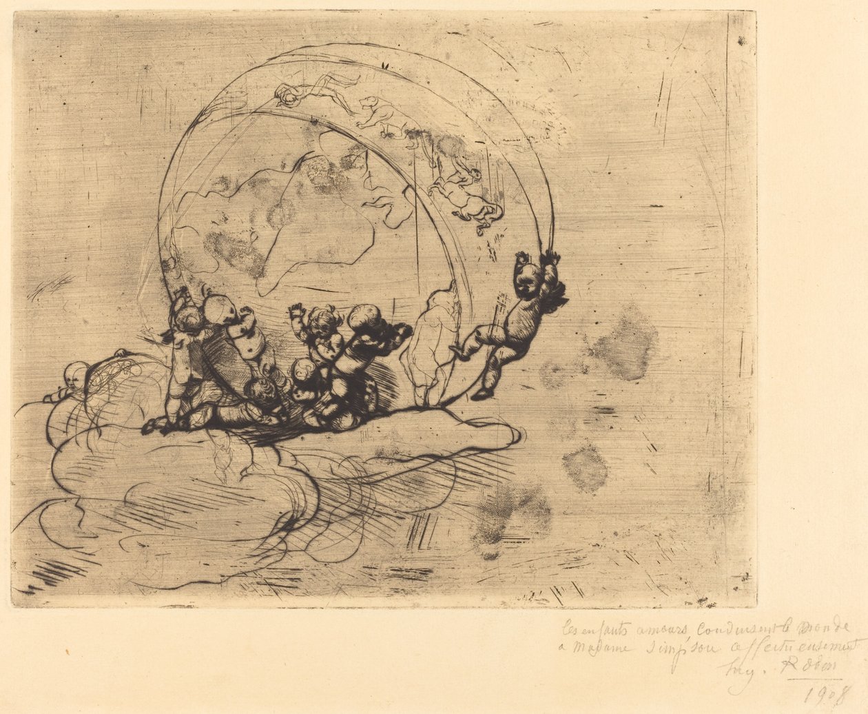 Cupids Leading the World, 1881. tekijältä Auguste Rodin