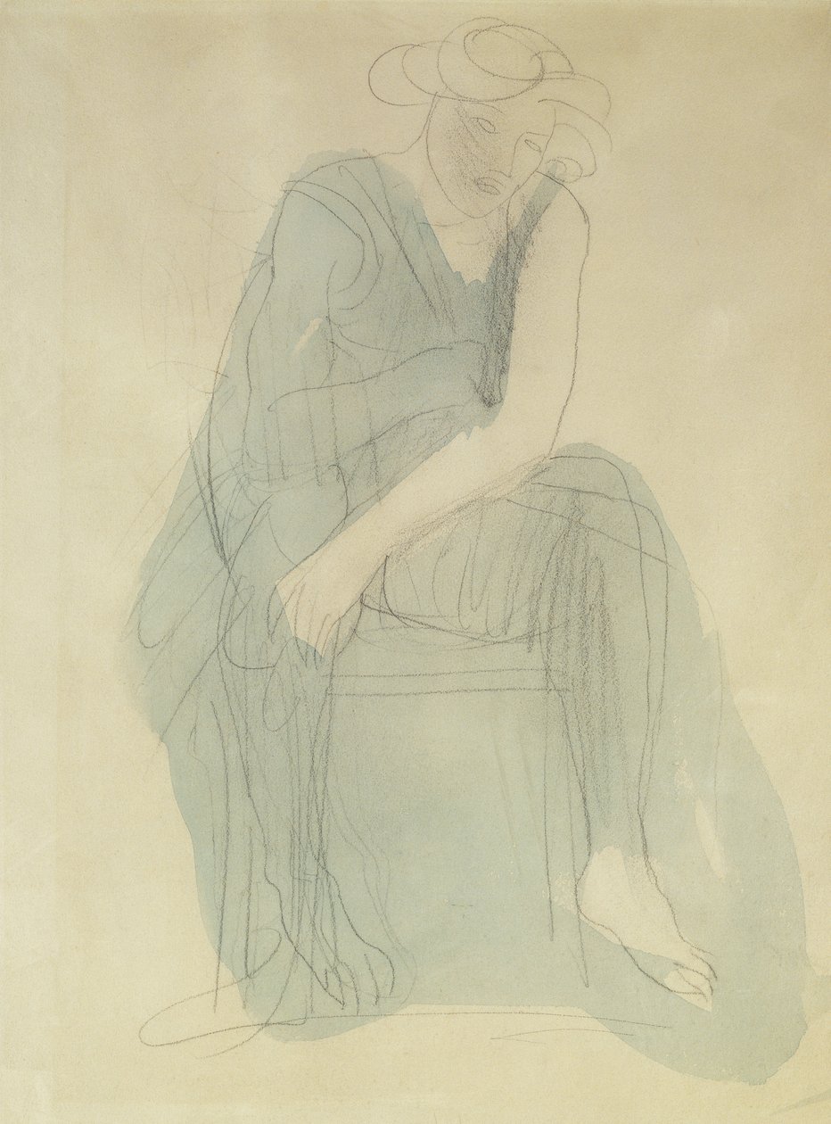 istuva nainen; Femme Assise, tekijältä Auguste Rodin