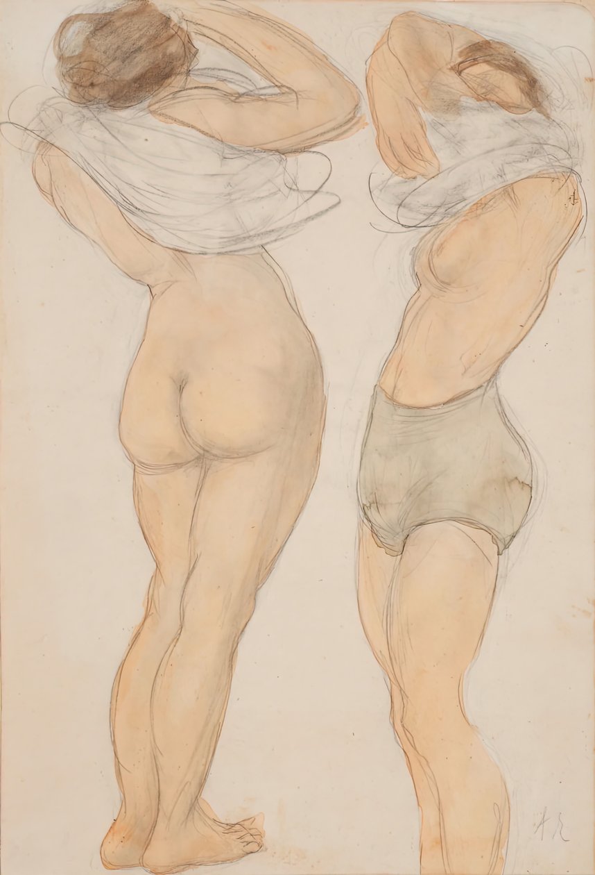 Kaksi hahmoa, n.d. tekijältä Auguste Rodin
