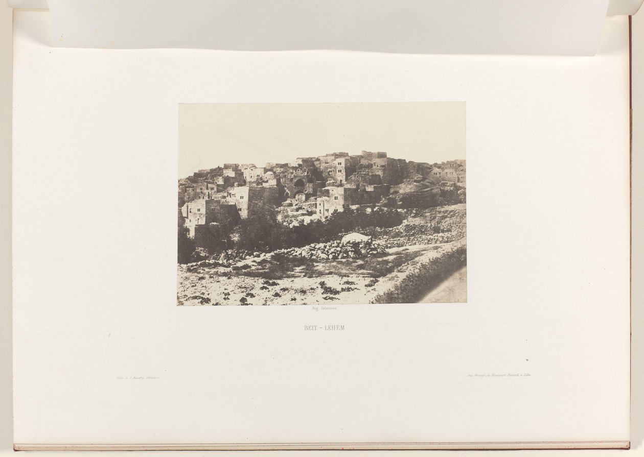Näkymä Betlehemiin Beit Lehem (otsikko esineessä) tekijältä Auguste Salzmann