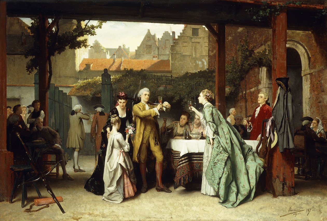 Toasting the Winner, 1870 tekijältä Auguste Serrure
