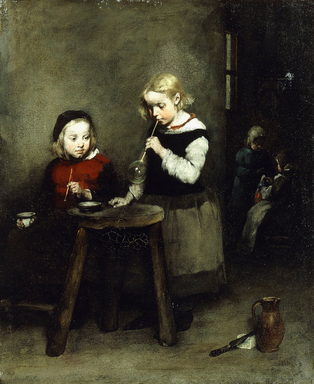 Puhaltaa kuplia, tekijältä Auguste Theodule Ribot