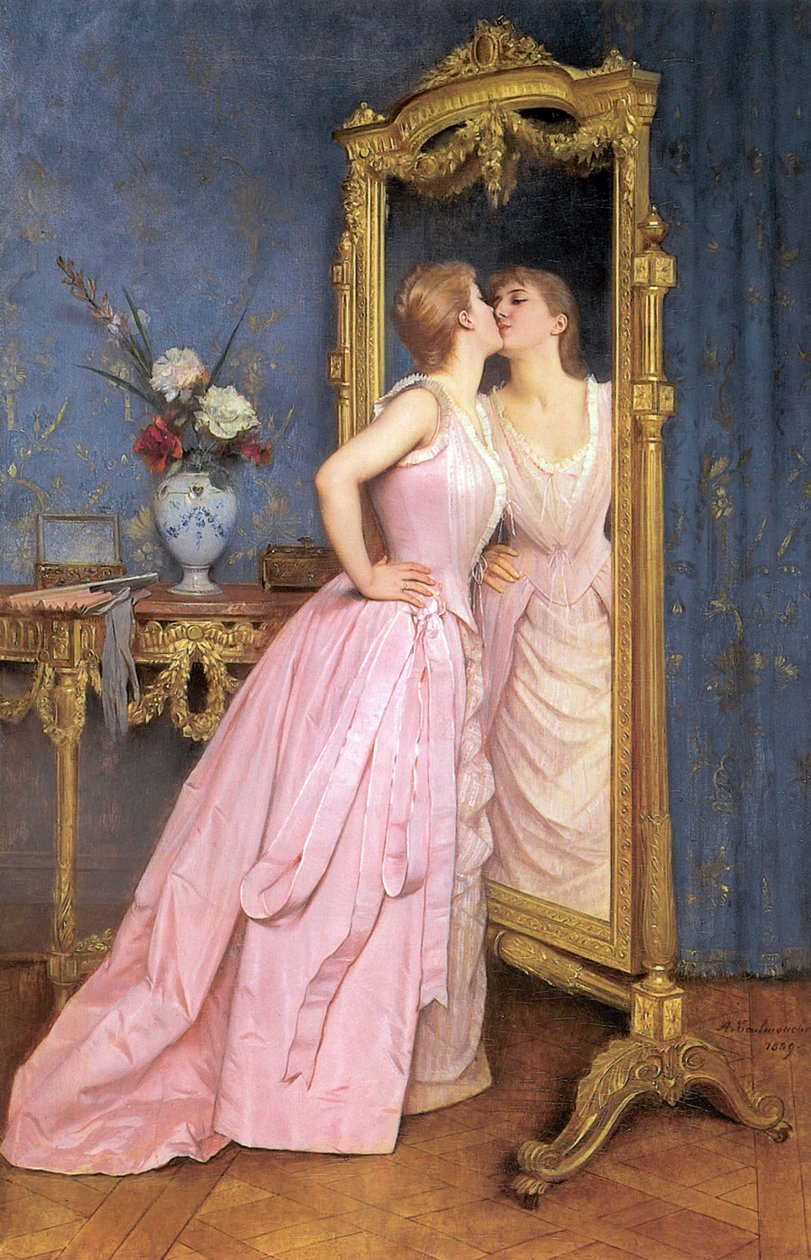 Turhamaisuus, n. 1889 tekijältä Auguste Toulmouche