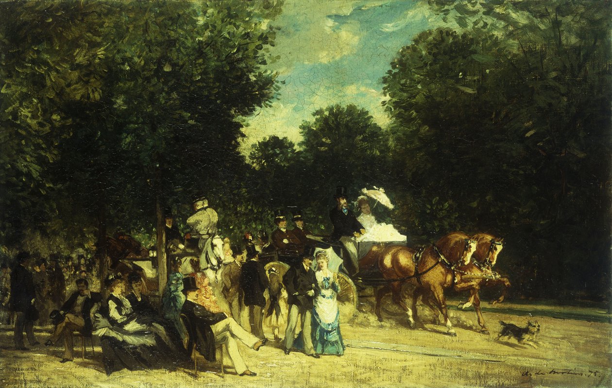 Päivä puistossa, 1875 tekijältä Auguste de Molins