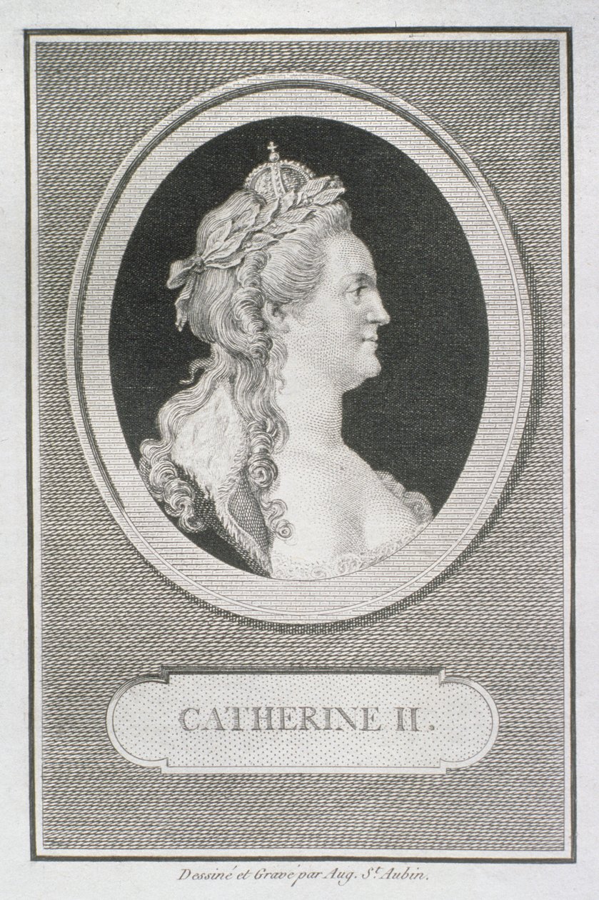 Katariina II (1729-96) tekijältä Augustin de Saint Aubin