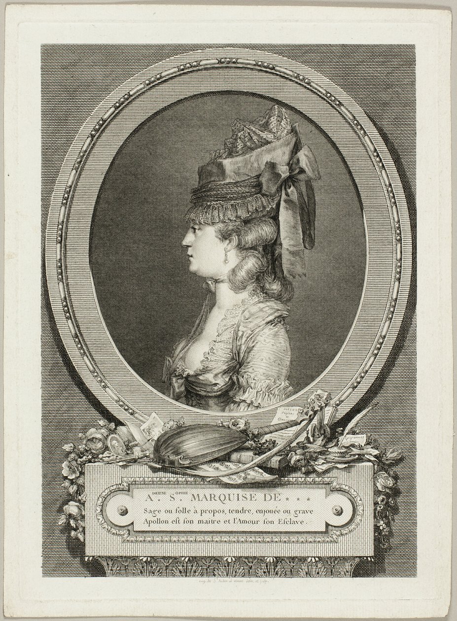 Adrienne-Sophie, *** markiisitar. tekijältä Augustin de Saint Aubin