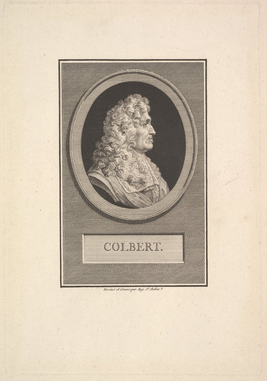 Colbertin muotokuva, 1800. tekijältä Augustin de Saint Aubin